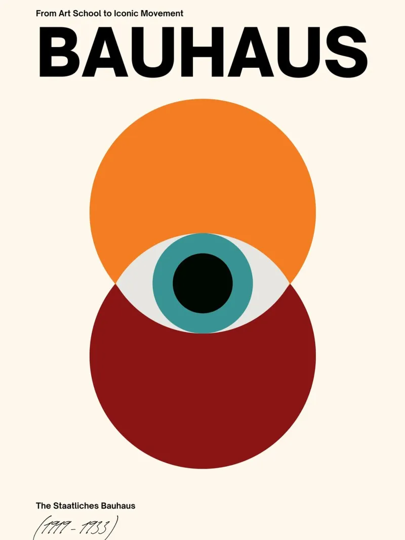 Poster sulla geometria Bauhaus poster con telaio in alluminio da Casa Calm