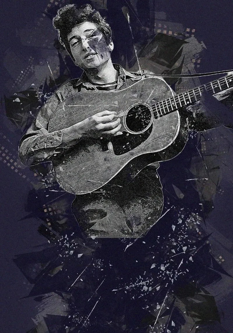 Ballate di Bob Dylan poster con telaio in plastica da xerico