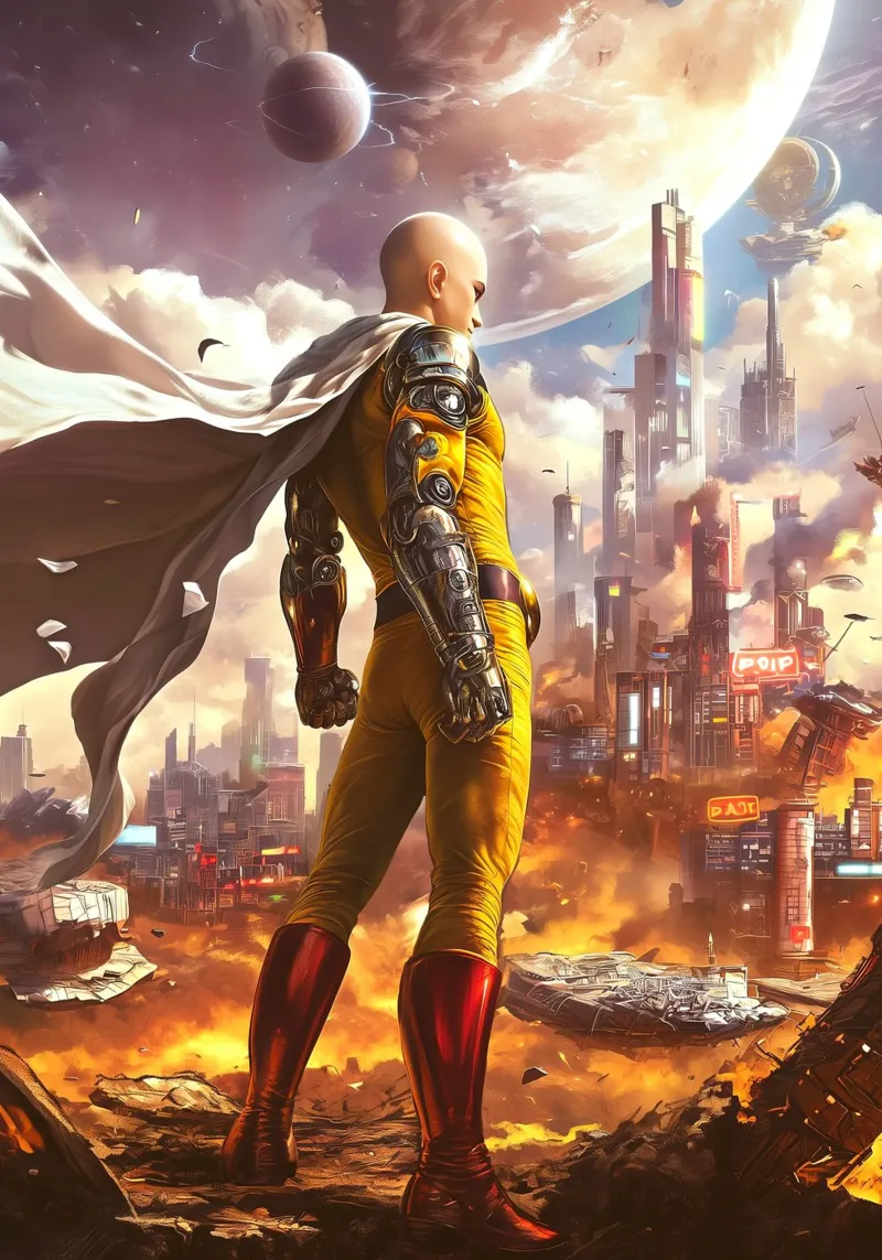Saitama One Punch Man poster da Stellar Creative