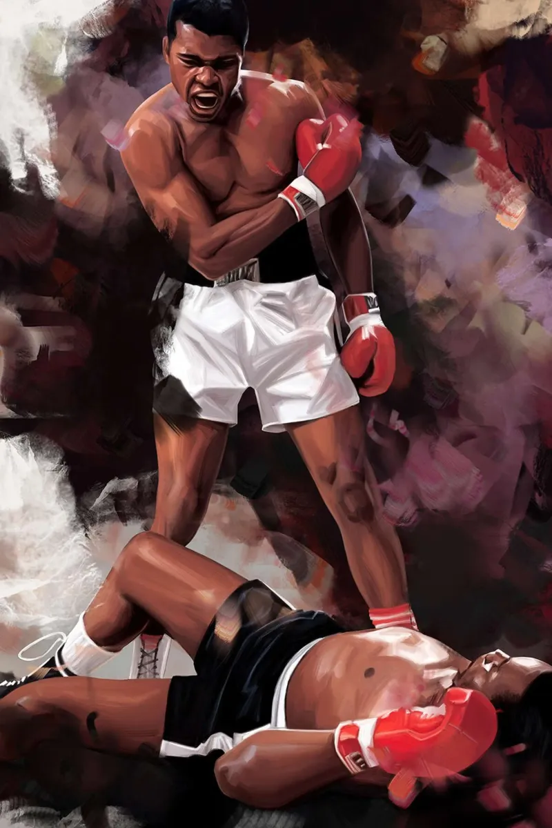 Muhammad Ali I poster con telaio in alluminio da Norman Click