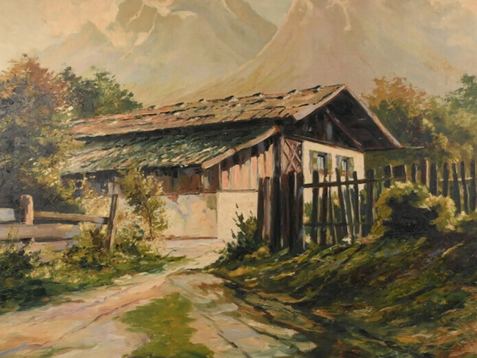 vecchia casa poster con telaio in legno da iding store