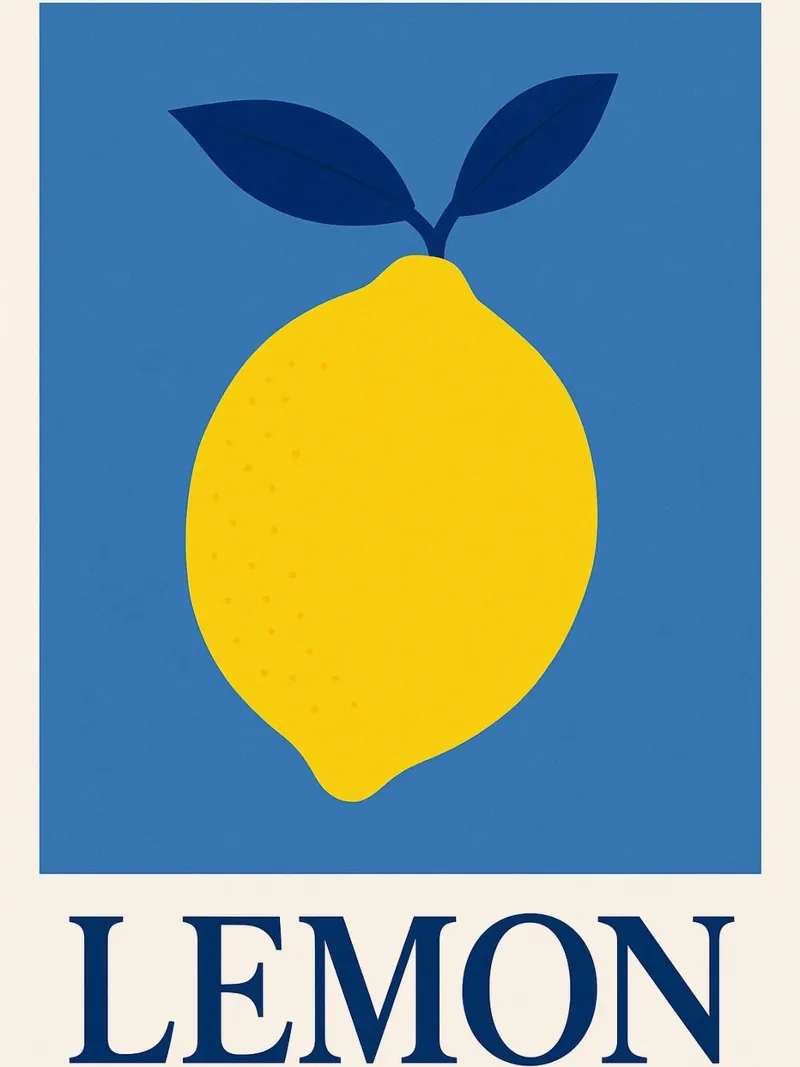 Poster pop art al limone poster con telaio in plastica da Casa Calm