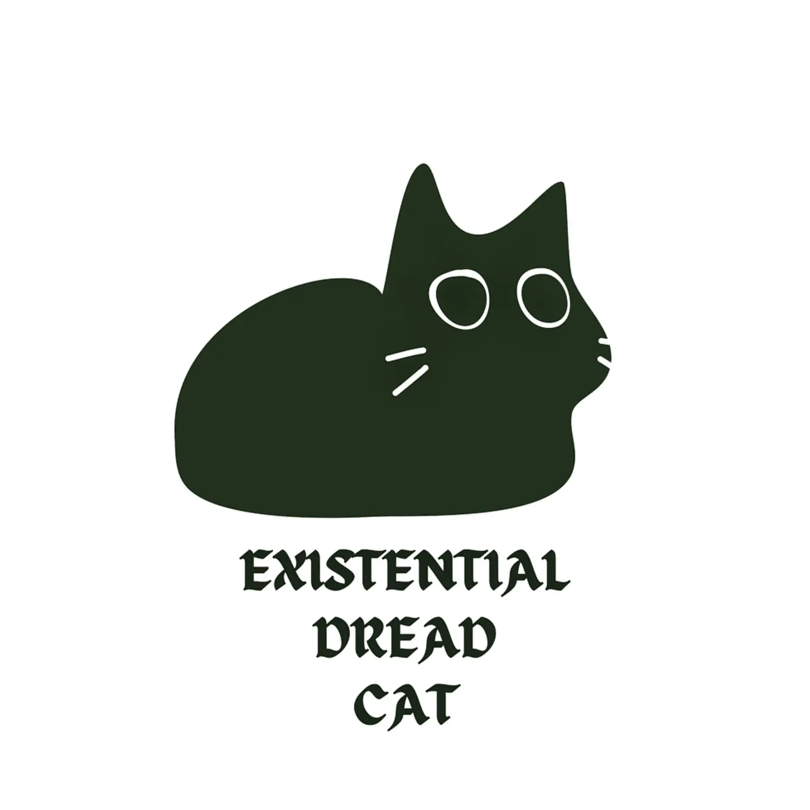 Existential Dread Cat poster con telaio in plastica da Melty Shirts