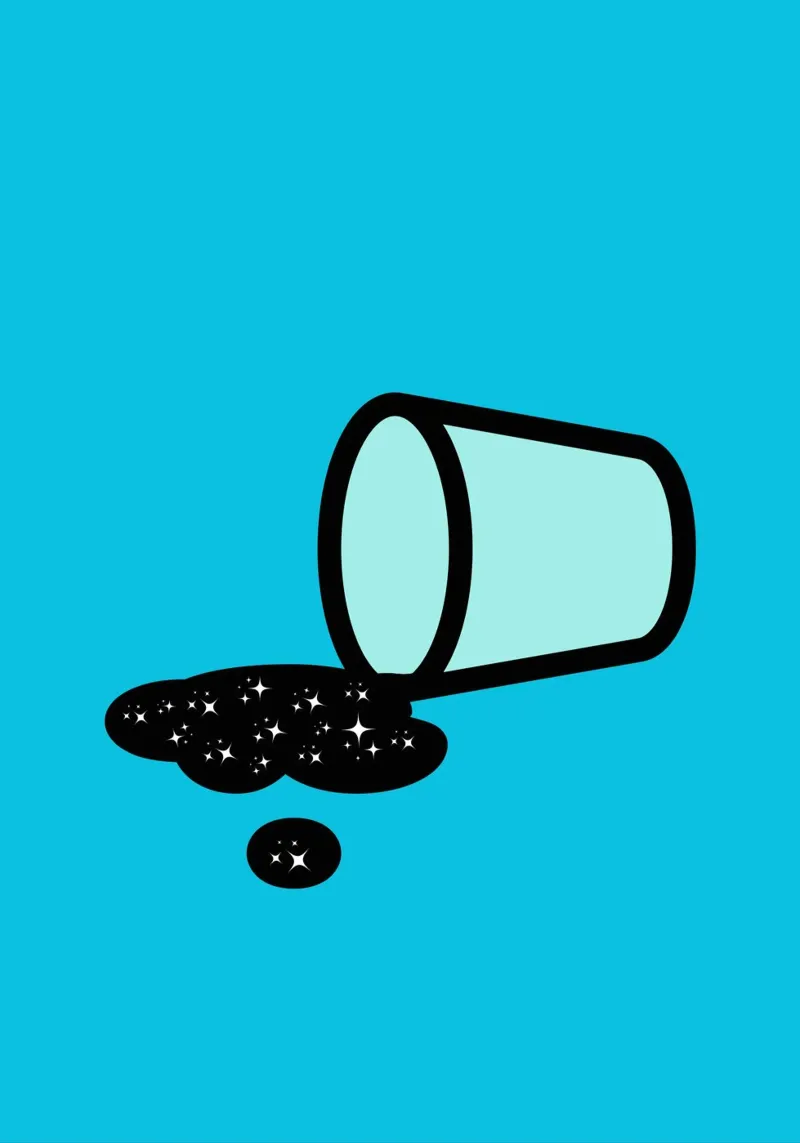 Waste of Space - Spilled Infinity poster con telaio in legno da Melty Shirts