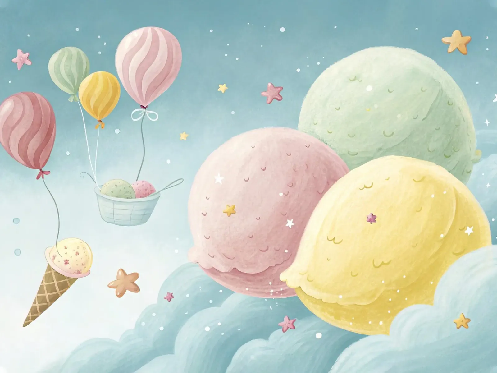 Paesaggio gelato da sogno in acquerello poster con telaio in plastica da 🐹 BABY ART PRINTS