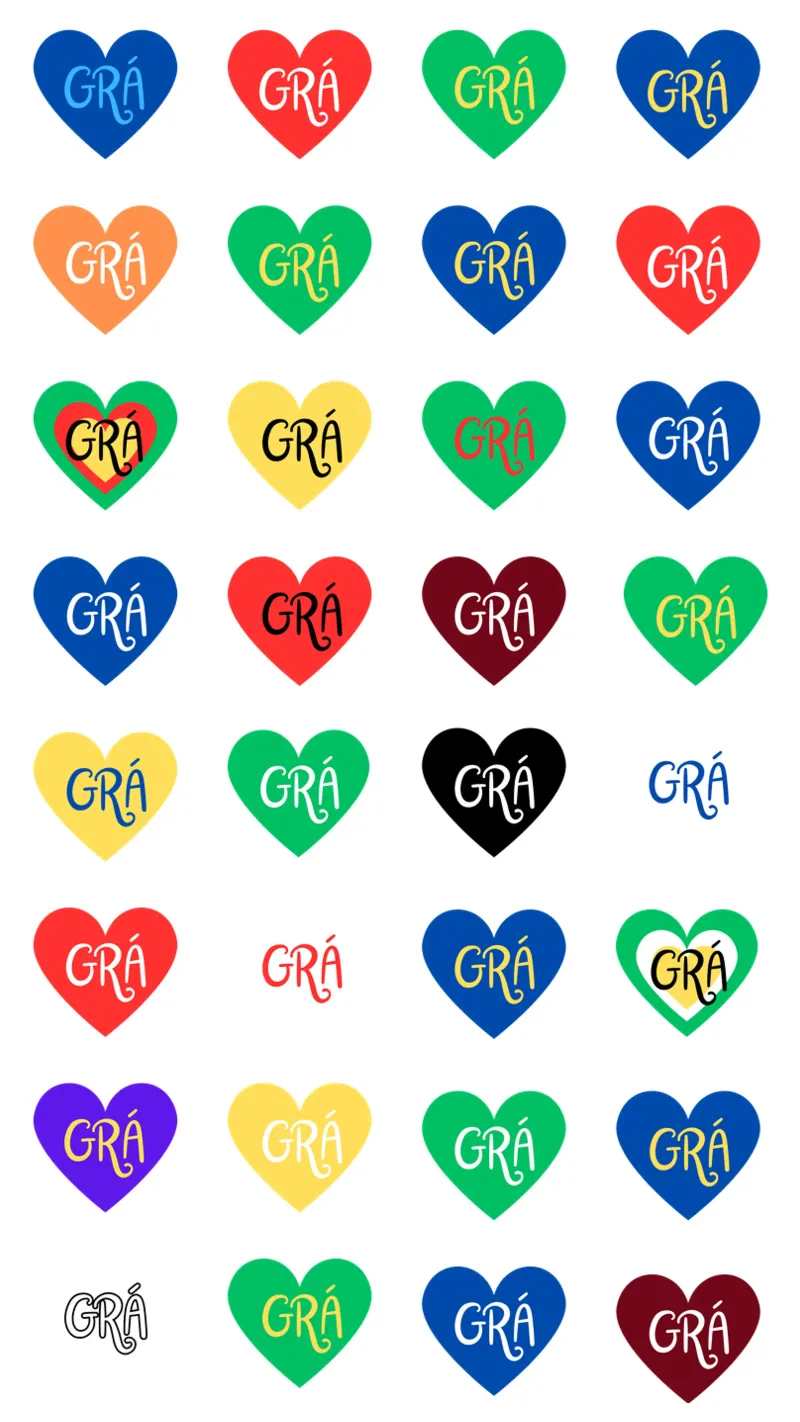 32 Counties of Grá - Irish County Colours poster con telaio in alluminio da Melty Shirts