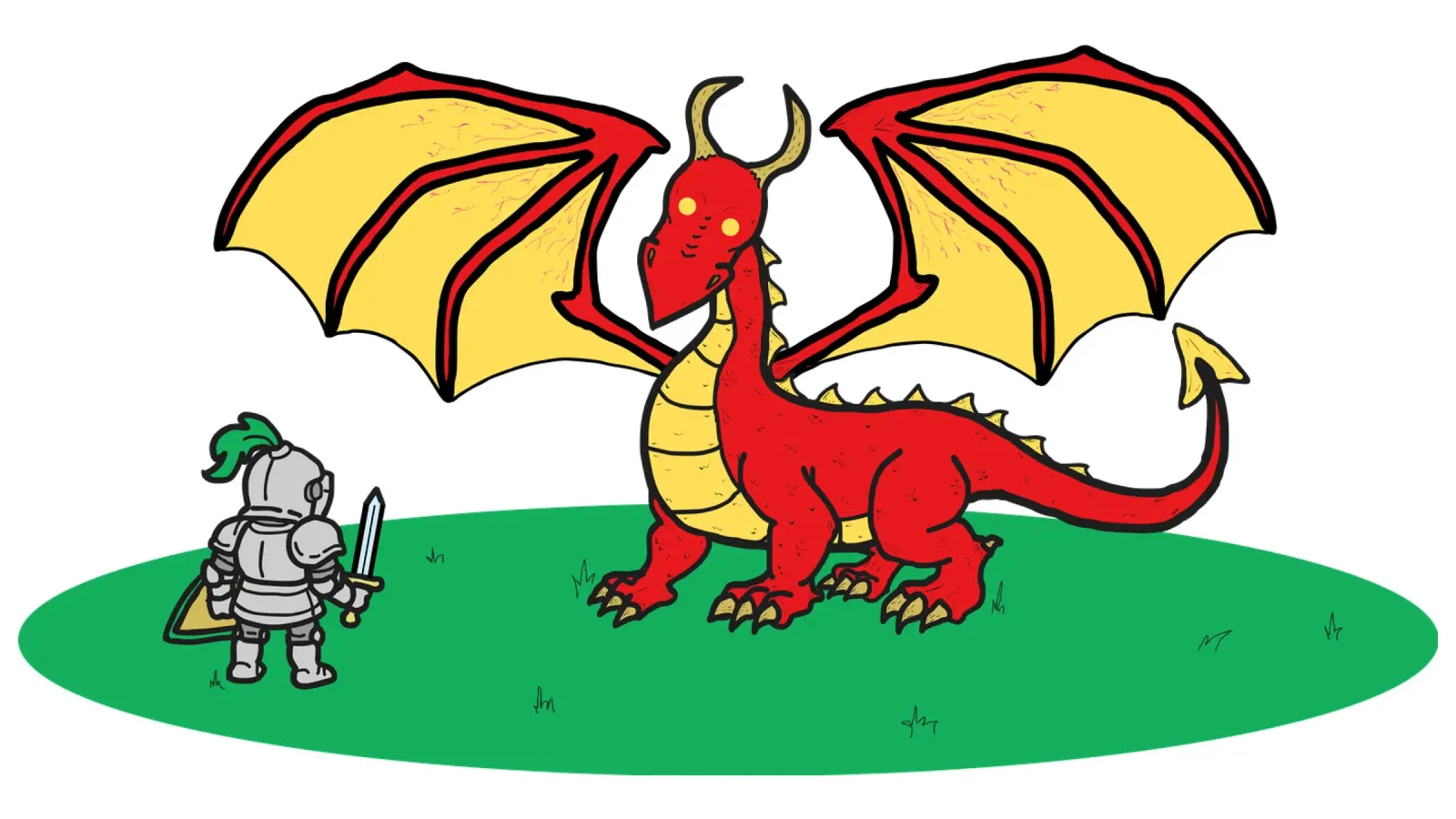 Dragon Showdown - Fantasy Encounters poster con telaio in alluminio da Melty Shirts