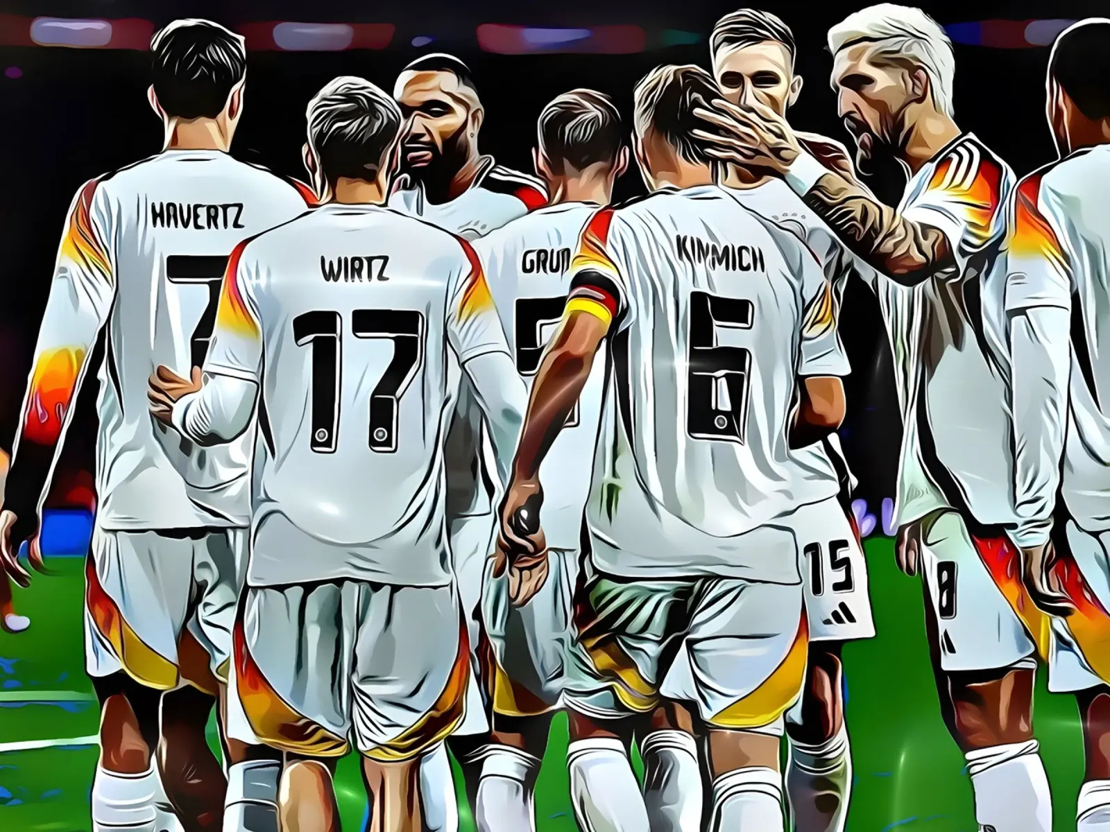 Viering Duits nationaal voetbalelftal canvas met Baklijst van dark eagle