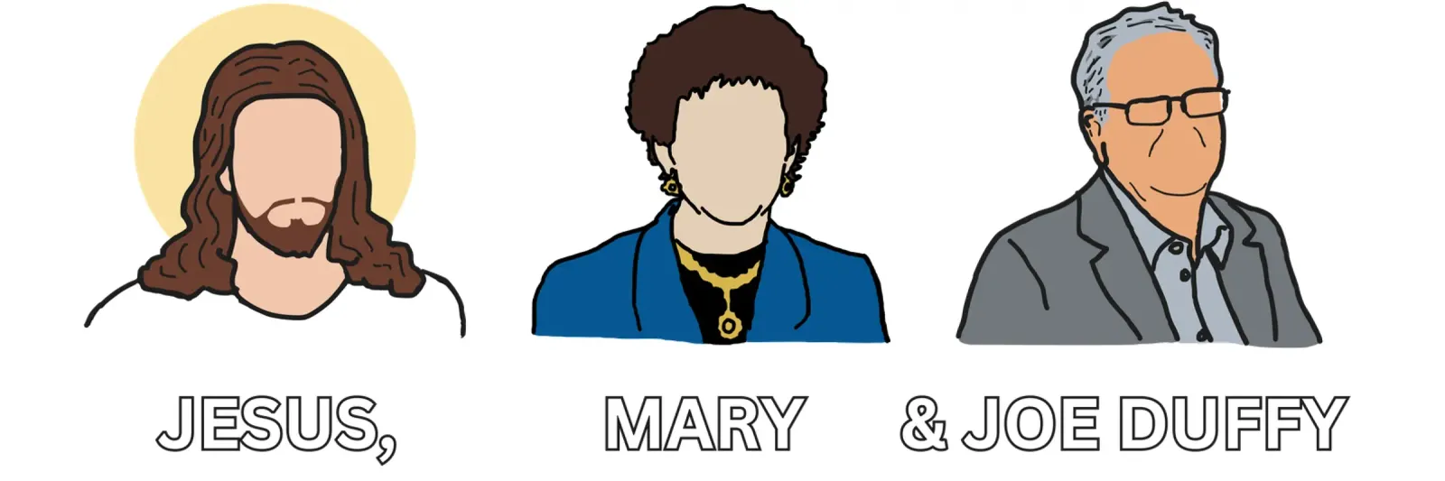 JESUS, MARY AND JOE DUFFY - Support Squad poster con telaio in plastica da Melty Shirts