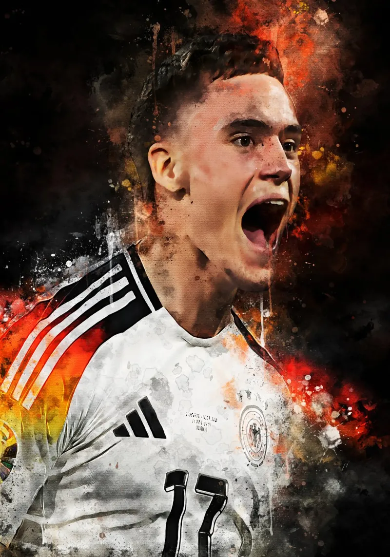 Florian Wirtz germany poster con telaio in legno da MasterInkArt