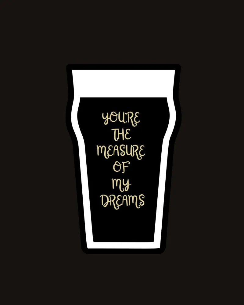 You're the measure of my Dreams - Irish song lyrics poster con marco de madera de Melty Shirts