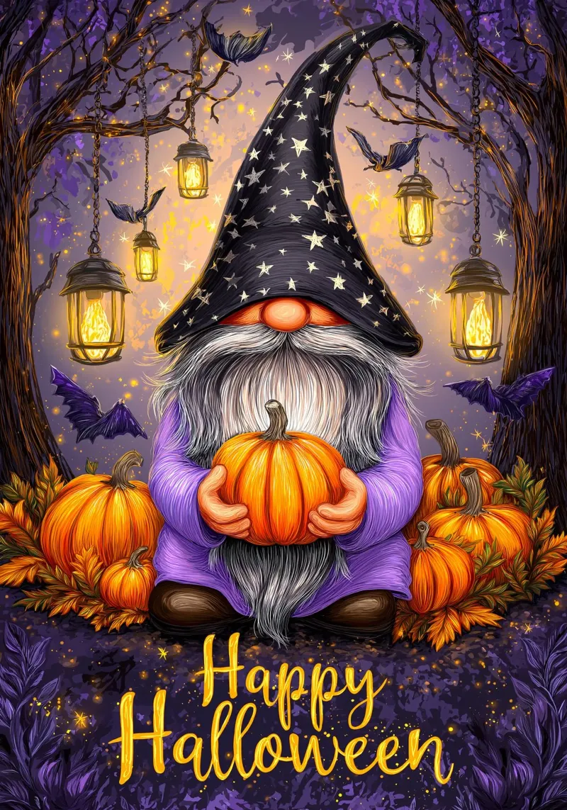 Mago e zucca di Halloween poster da Voxel Visionaries