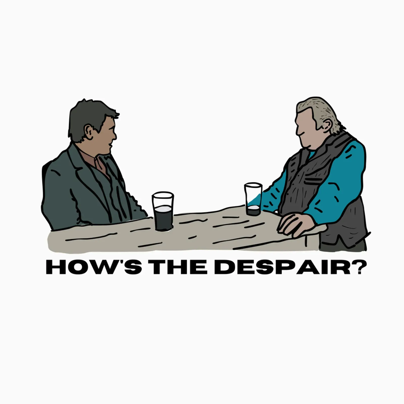 How's the despair? poster con telaio in legno da Melty Shirts