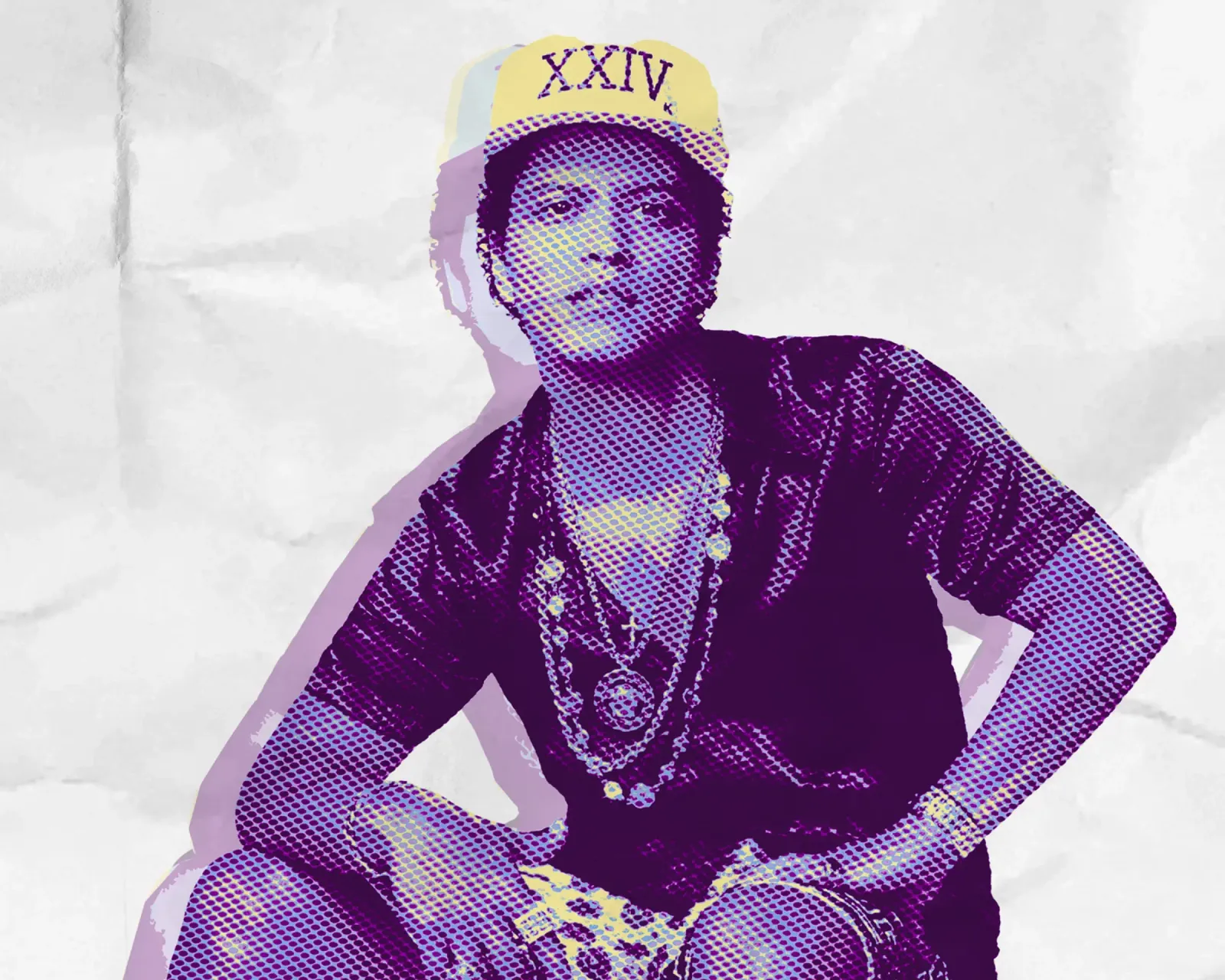 Bruno Mars: Il maestro senza tempo del pop, del funk e del soul poster con telaio in legno da Trinara