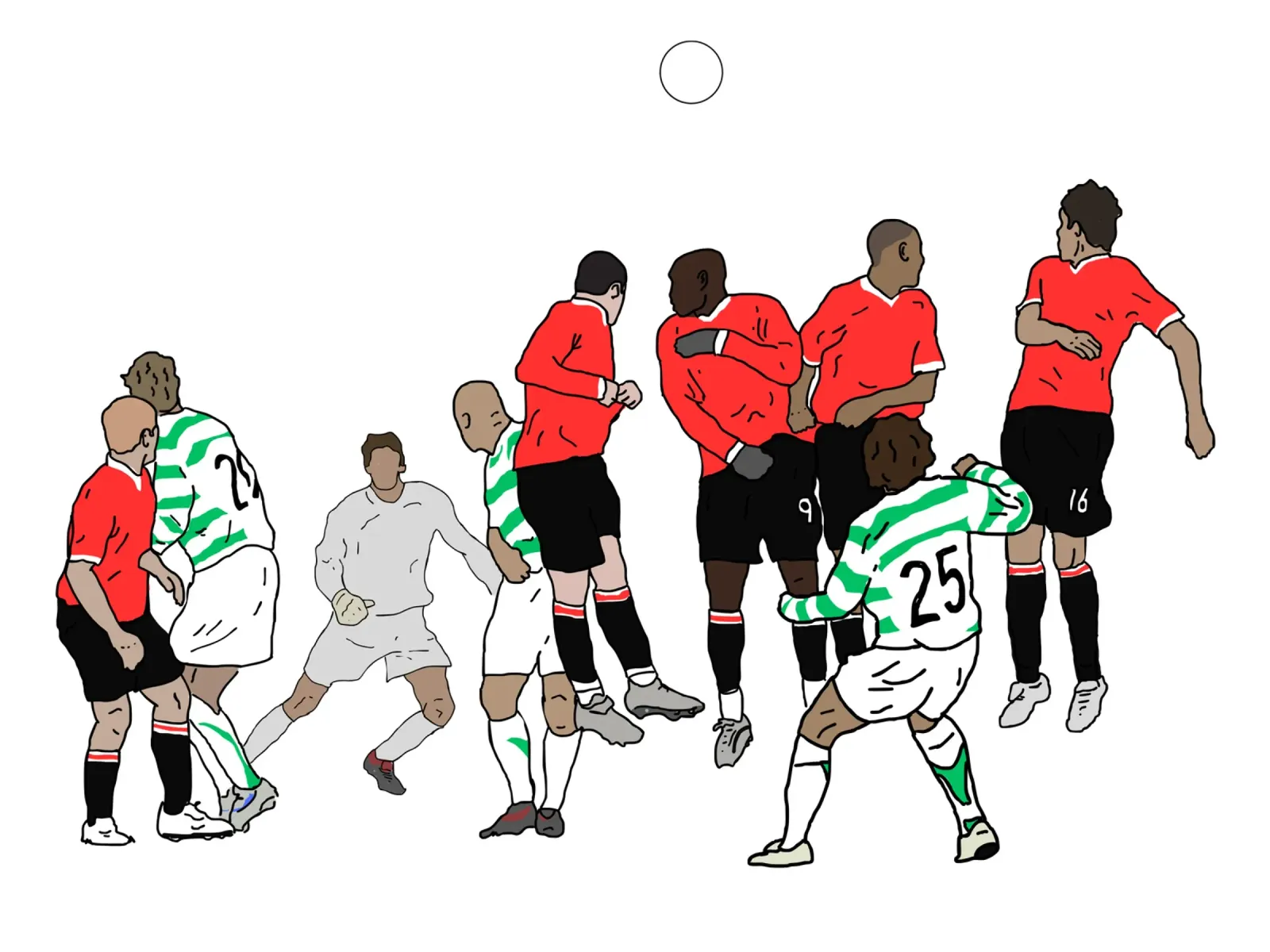 Free Kick - Celtic's Nakamura - Celtic Fans poster con telaio in plastica da Melty Shirts
