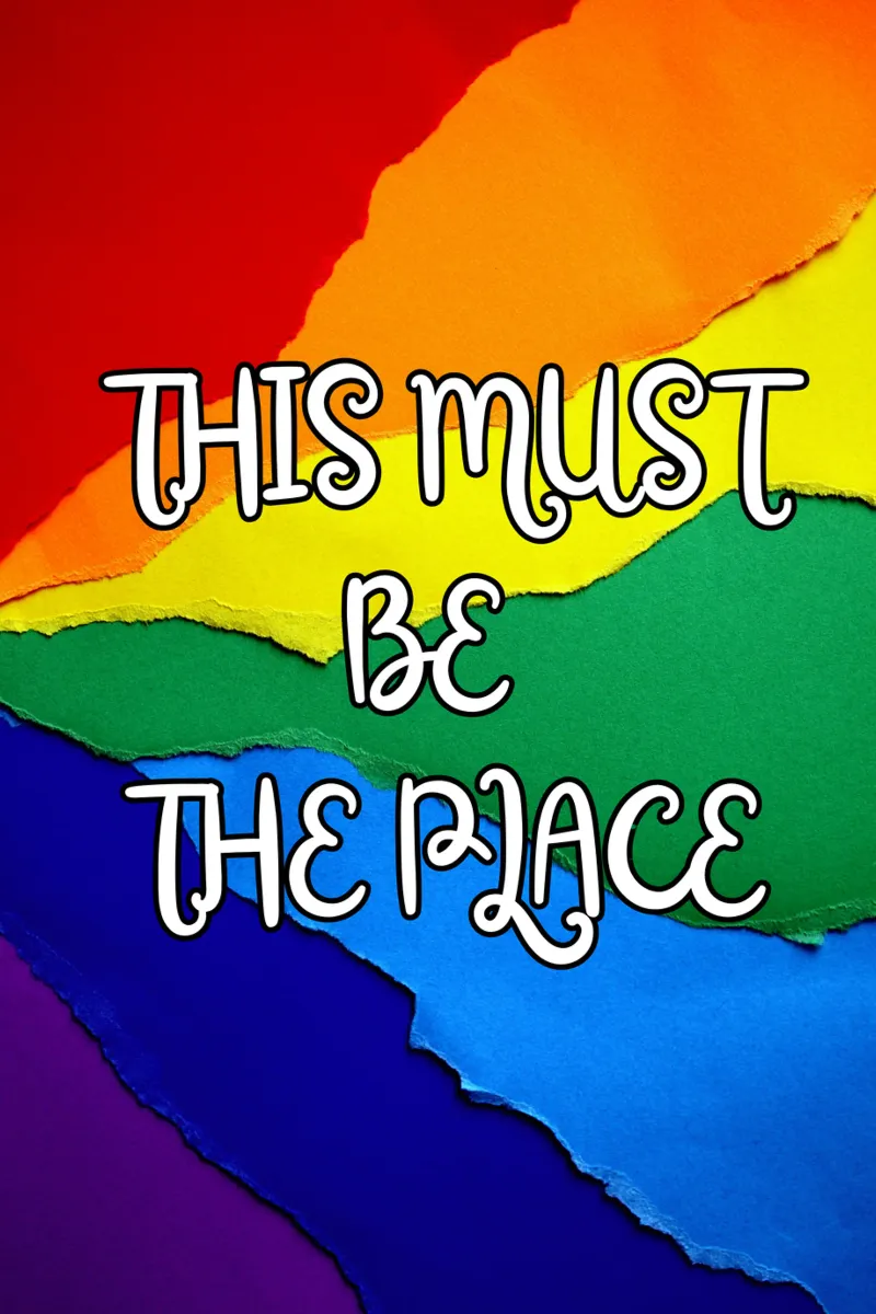 This Must be the Place Rainbow poster con telaio in legno da Melty Shirts