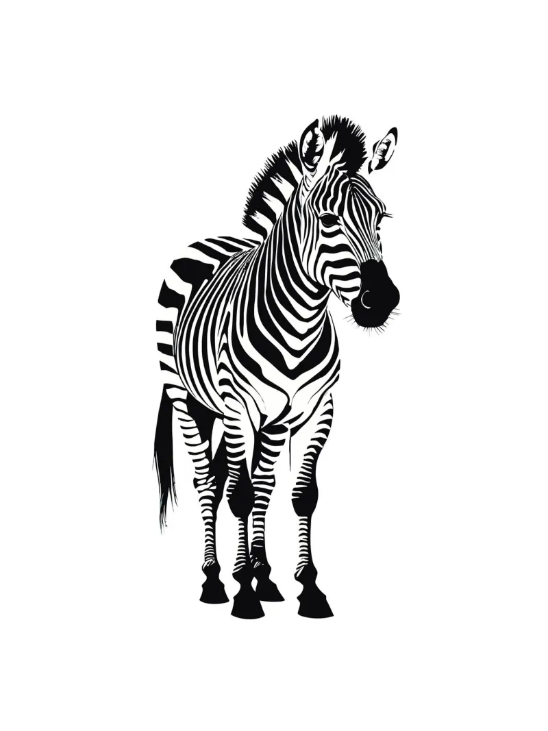 Zebra poster con telaio in legno da Dumery Art