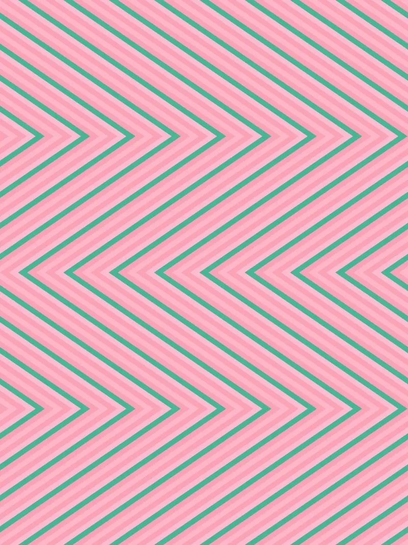 Strisce Chevron verdi e rosa poster con telaio in plastica da SilverPegasus