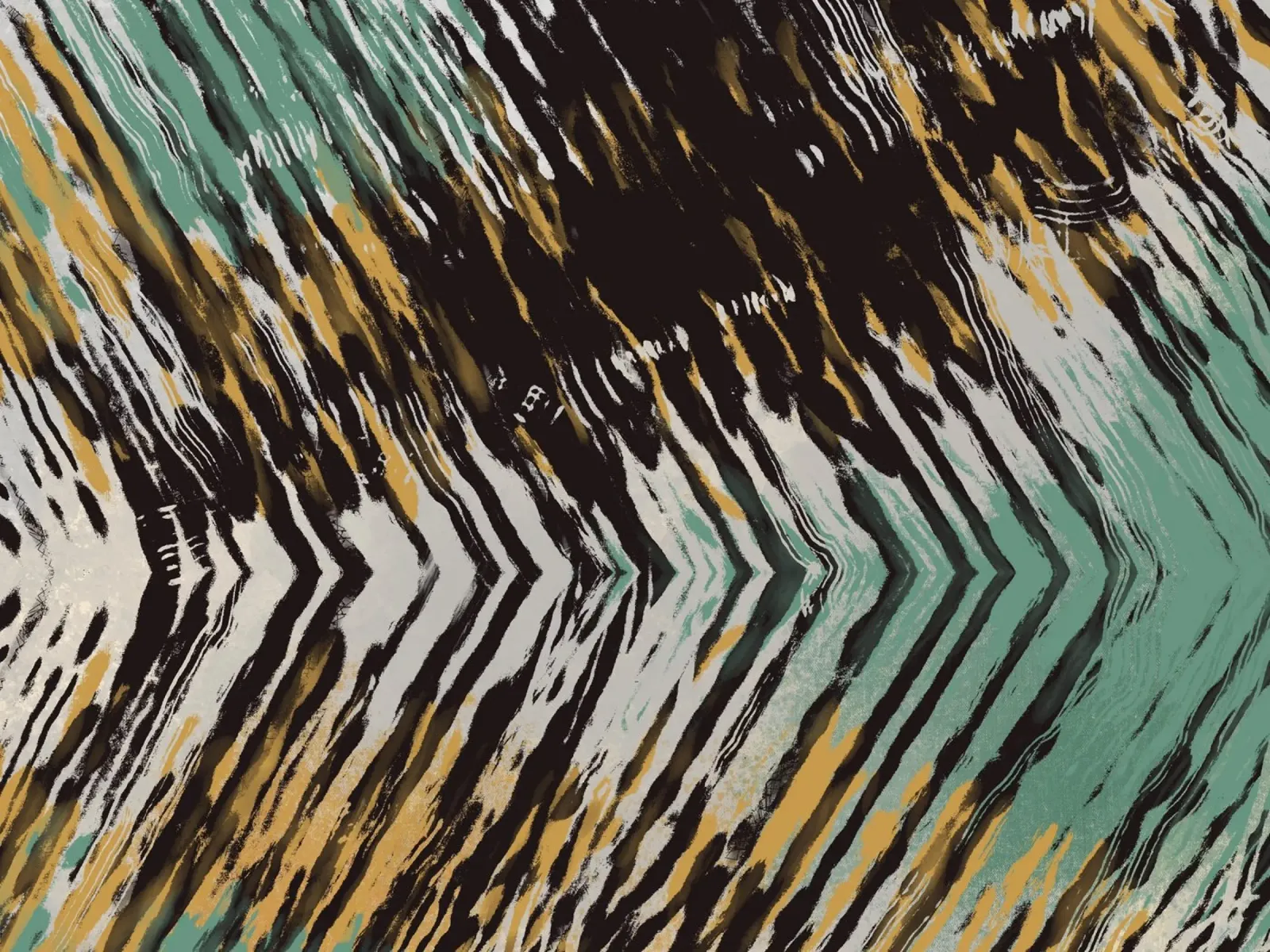 Ripple abstract poster con telaio in legno da Little Dean