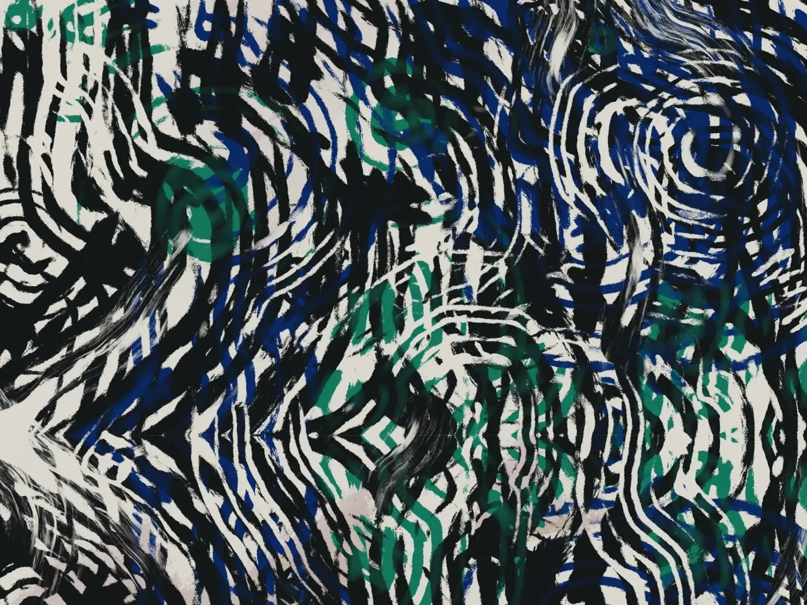 Ripple abstract 02 poster con telaio in legno da Little Dean