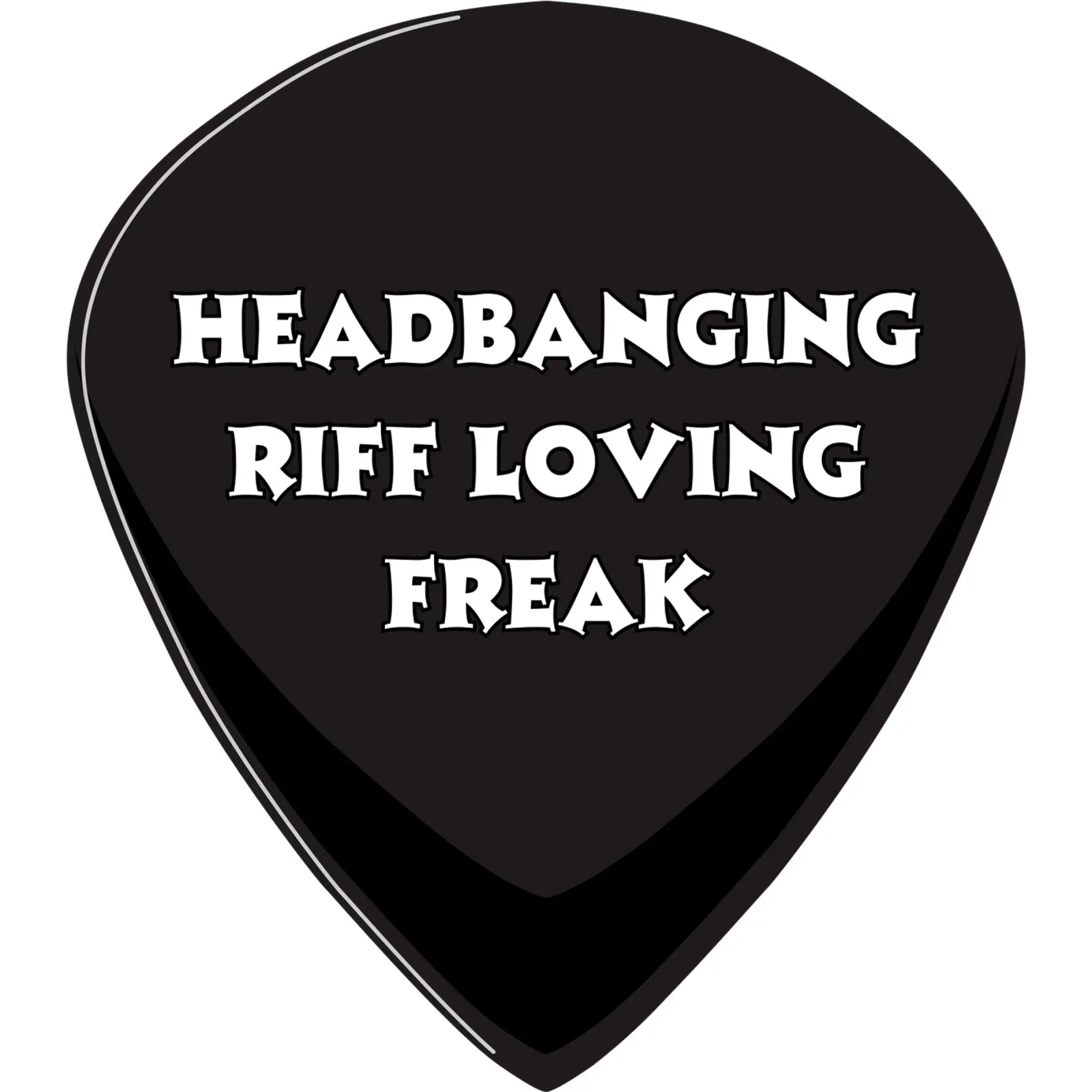Headbanging, Riff Loving Freak poster con telaio in plastica da Melty Shirts