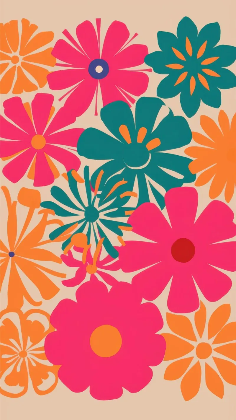 Cascata di fiori verticali poster con telaio in plastica da Autumn Season