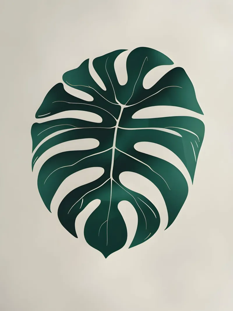 Monstera - Tono più scuro poster con telaio in plastica da The Green Room