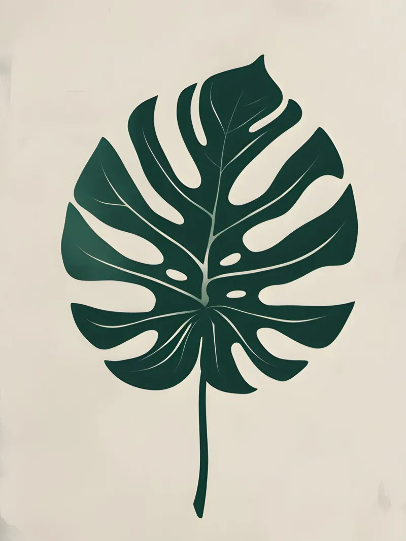 Monstera - Tono più scuro poster con telaio in plastica da The Green Room
