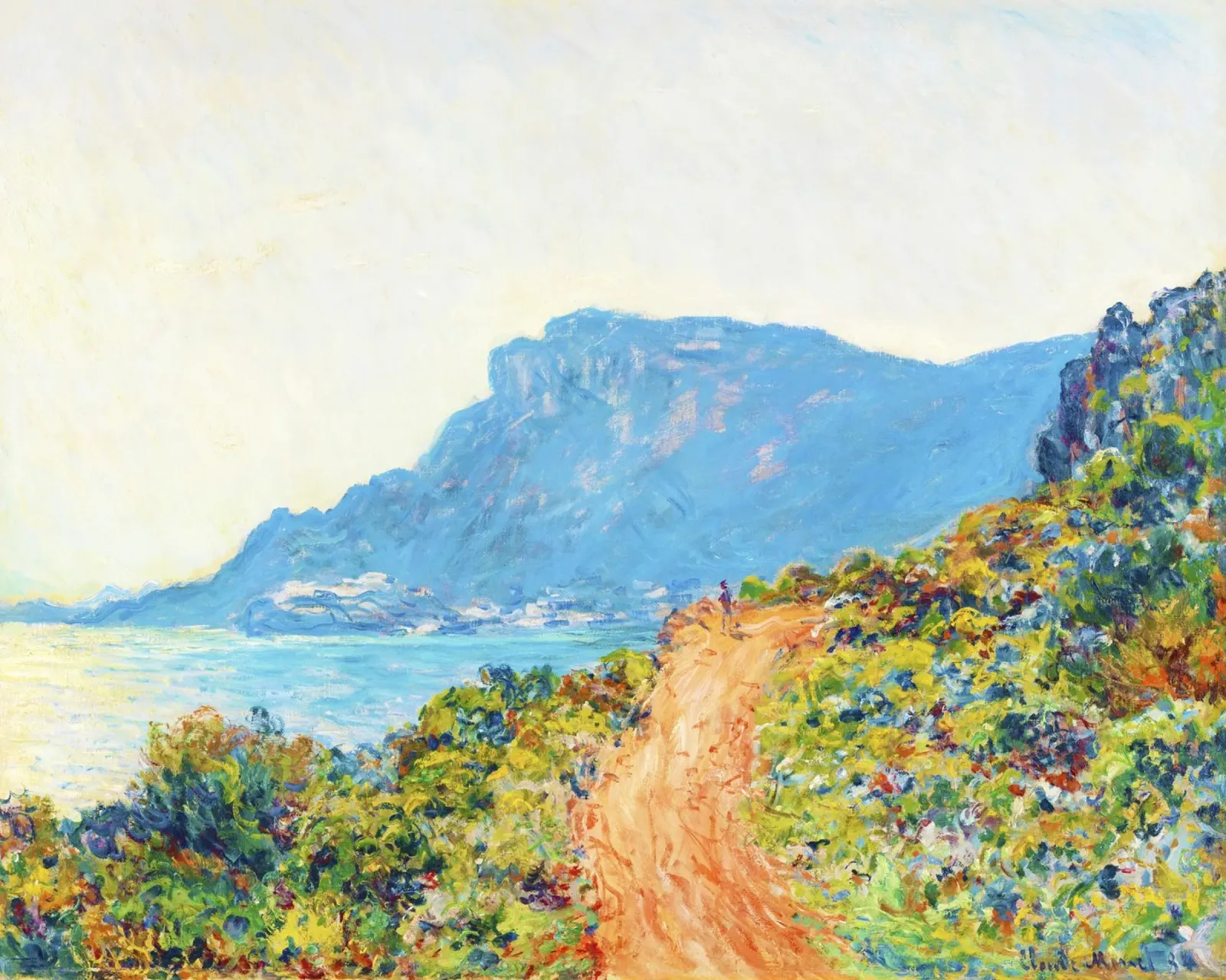 La Corniche presso Monaco (1884) di Claude Monet poster con telaio in plastica da Classic Art Prints