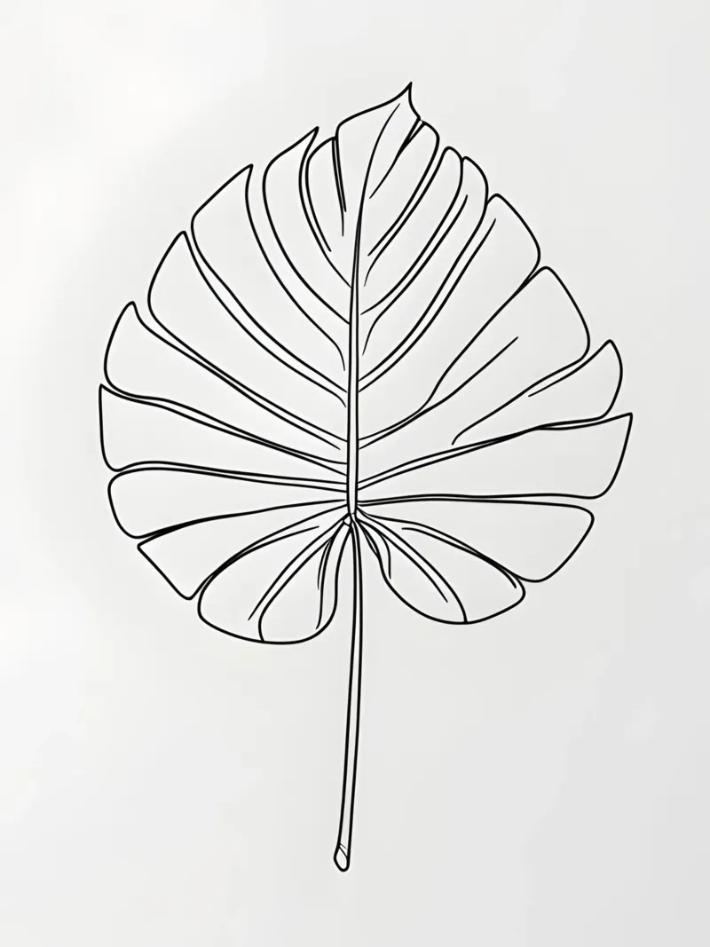 Monstera - Stile lineare poster da The Green Room