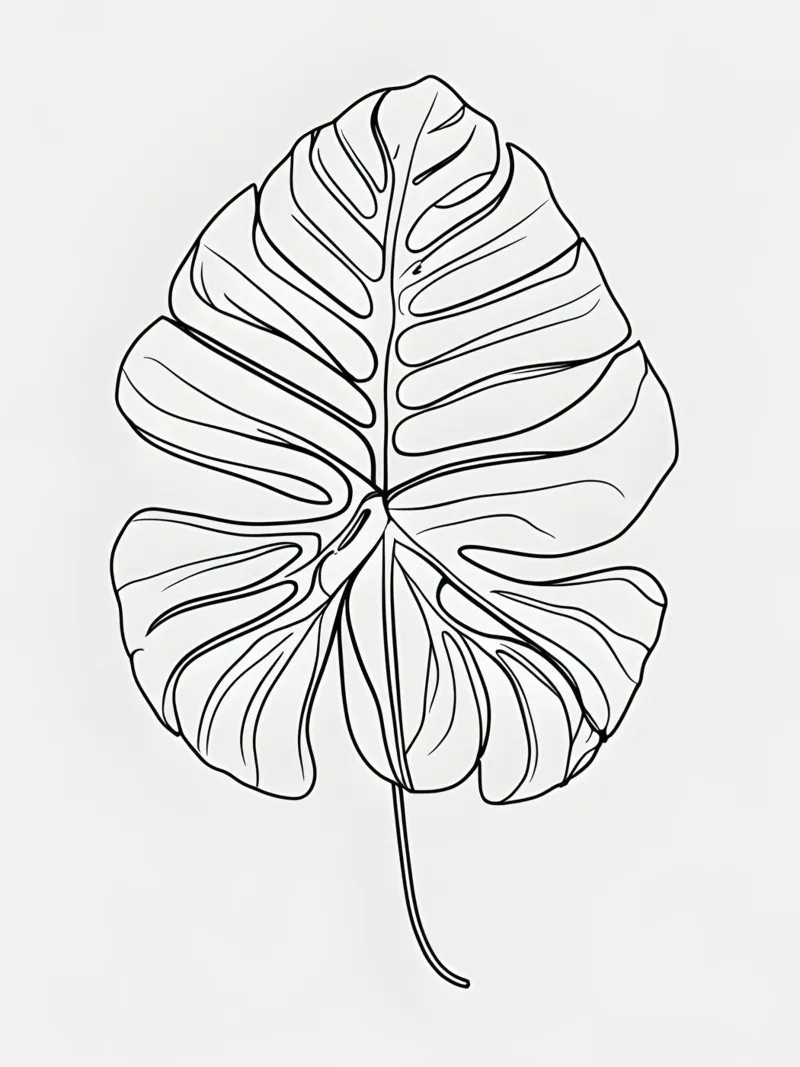 Monstera - Stile lineare poster da The Green Room