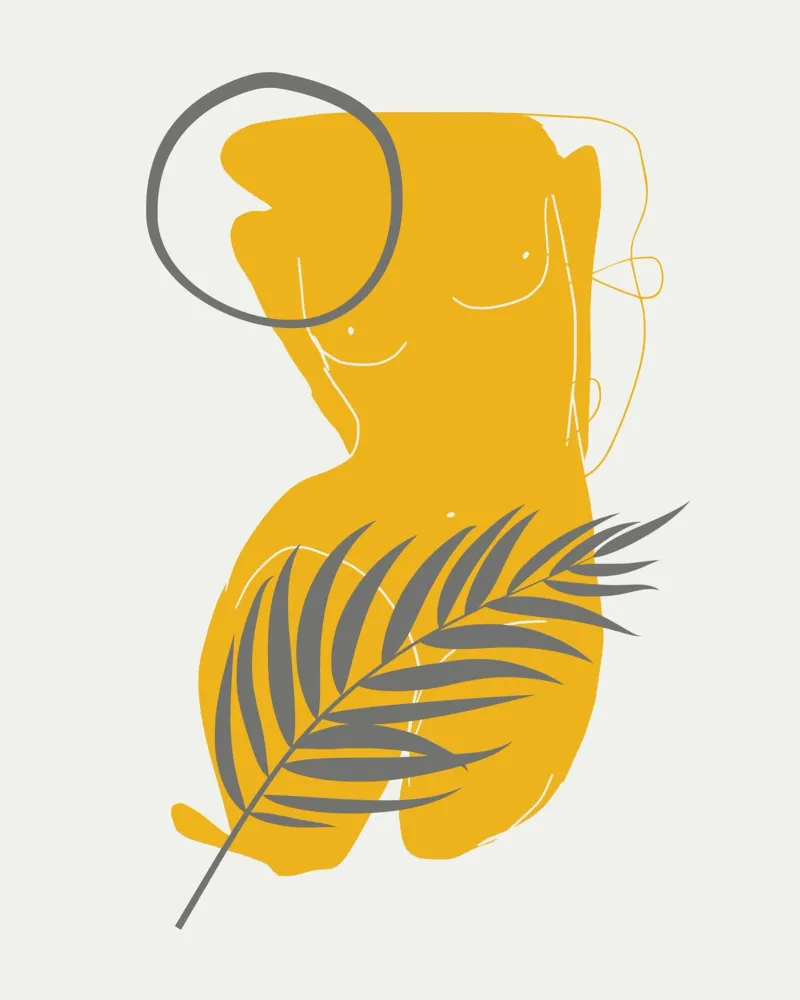 Boho figurativo tropicale poster con telaio in plastica da Little Dean