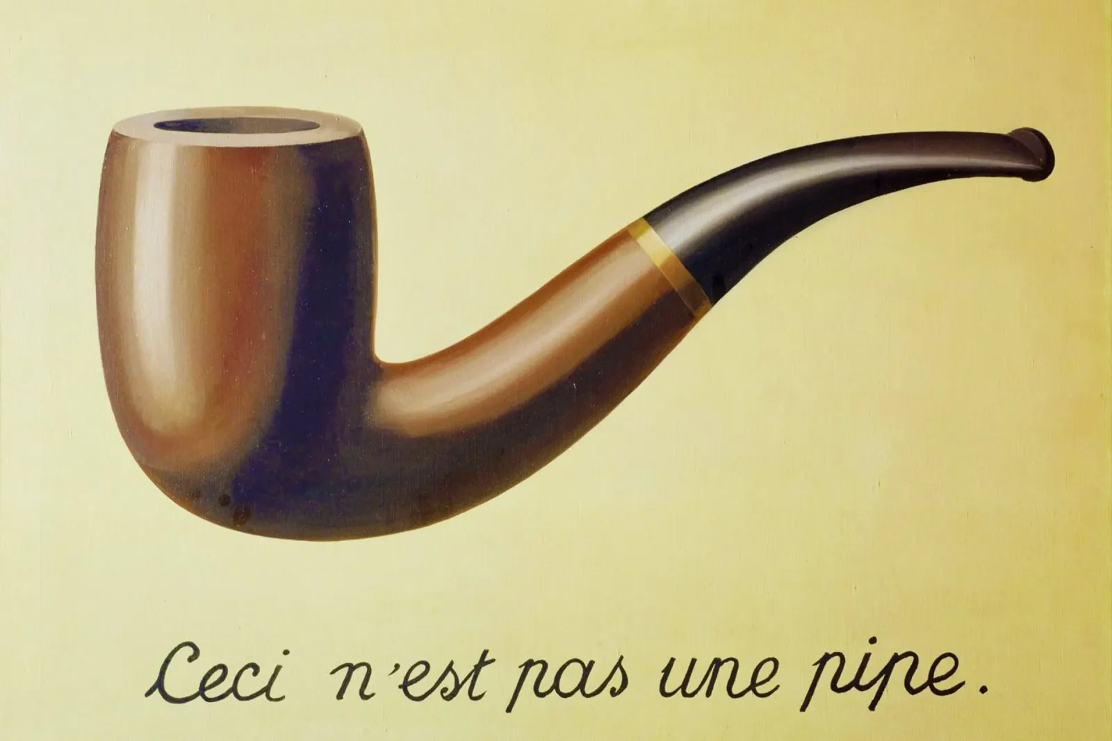 Ceci n'est pas une pipe di René Magritte poster con telaio in legno da Classic Art Prints