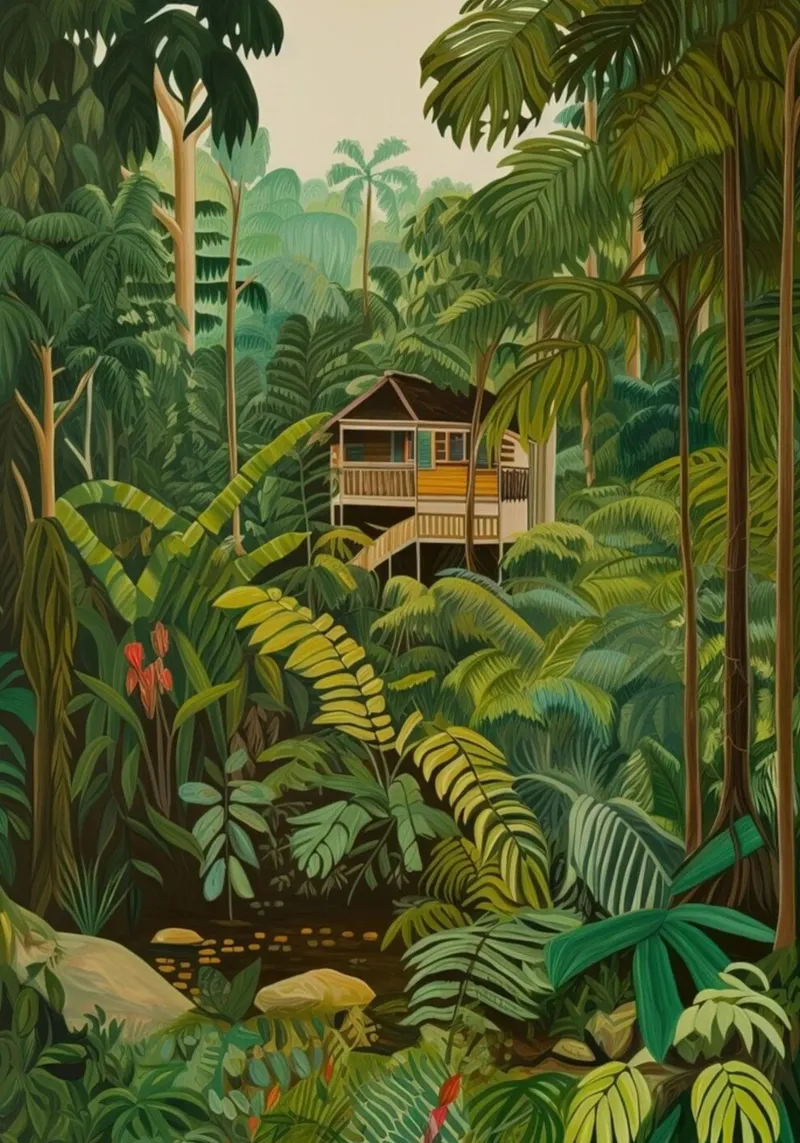 gigli della giungla tropicale tela con Cornice a cassetta da taylor shop