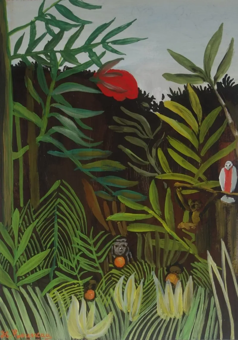 monkey hideout canvas with Floater frame by taylor shop