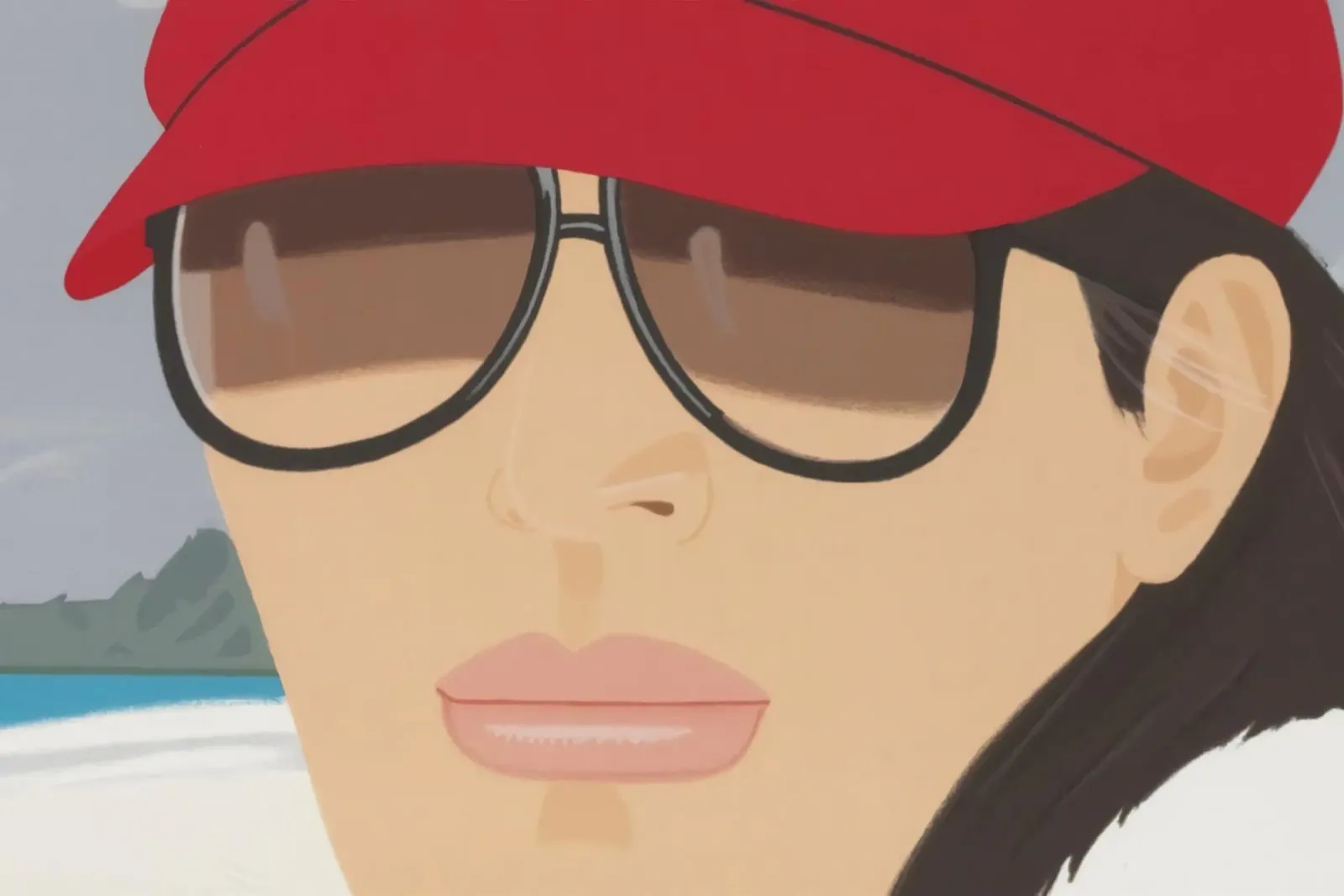Alex Katz Grijze dag canvas met Baklijst van Marcobarshop