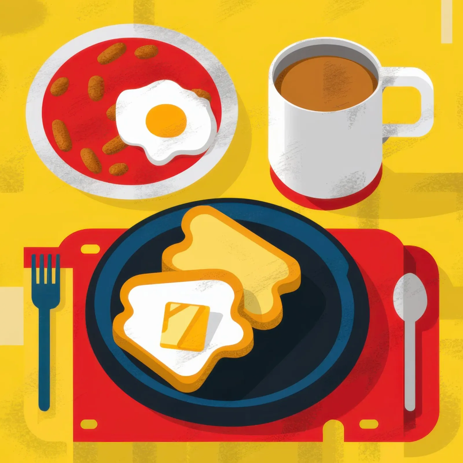 Piatto classico per la colazione poster con telaio in legno da Bruce Juice