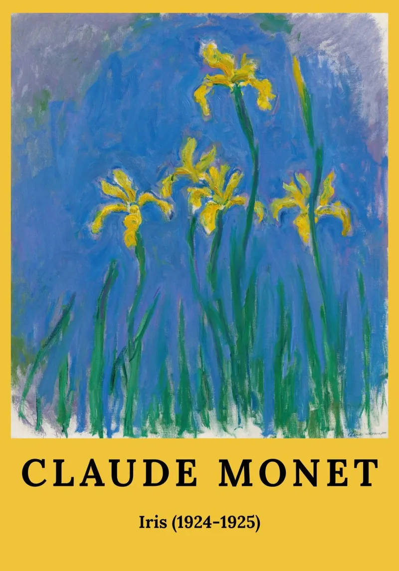 Claude Monet - Iris - poster poster da the red studio