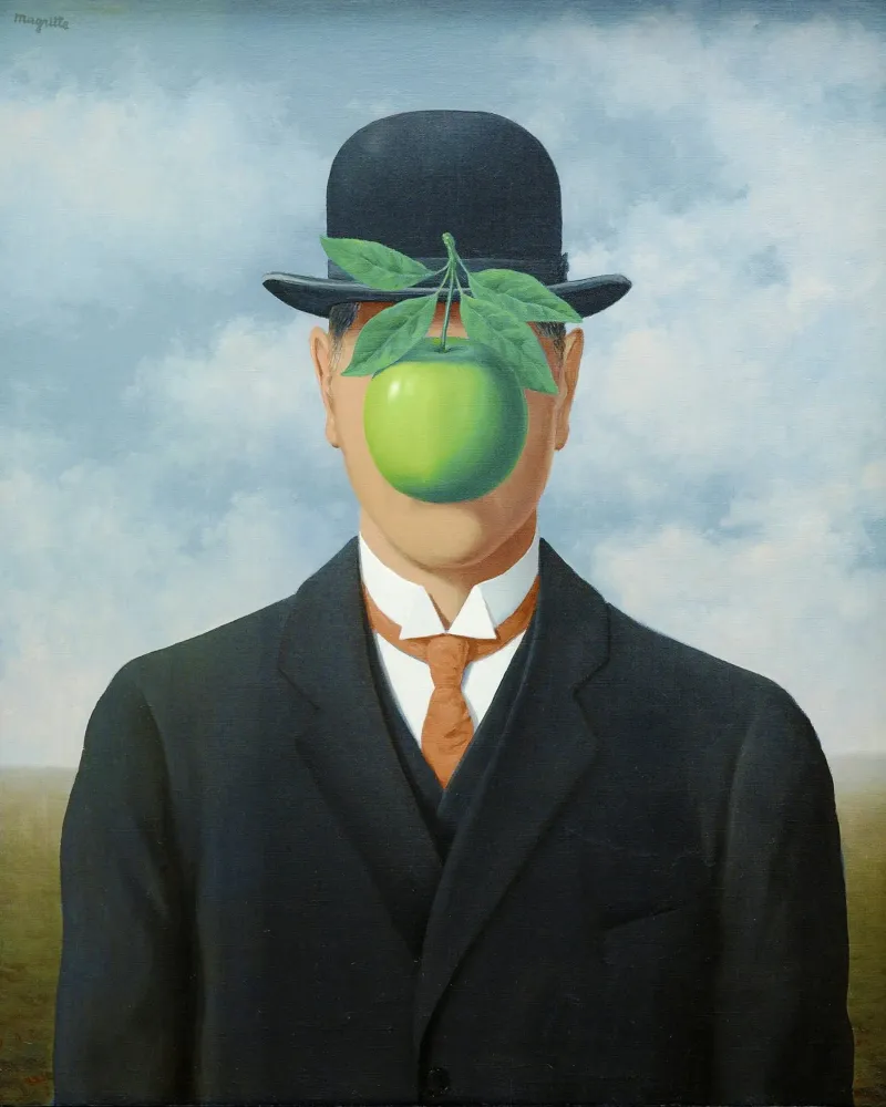 Il figlio dell'uomo di René Magritte poster con telaio in legno da Classic Art Prints