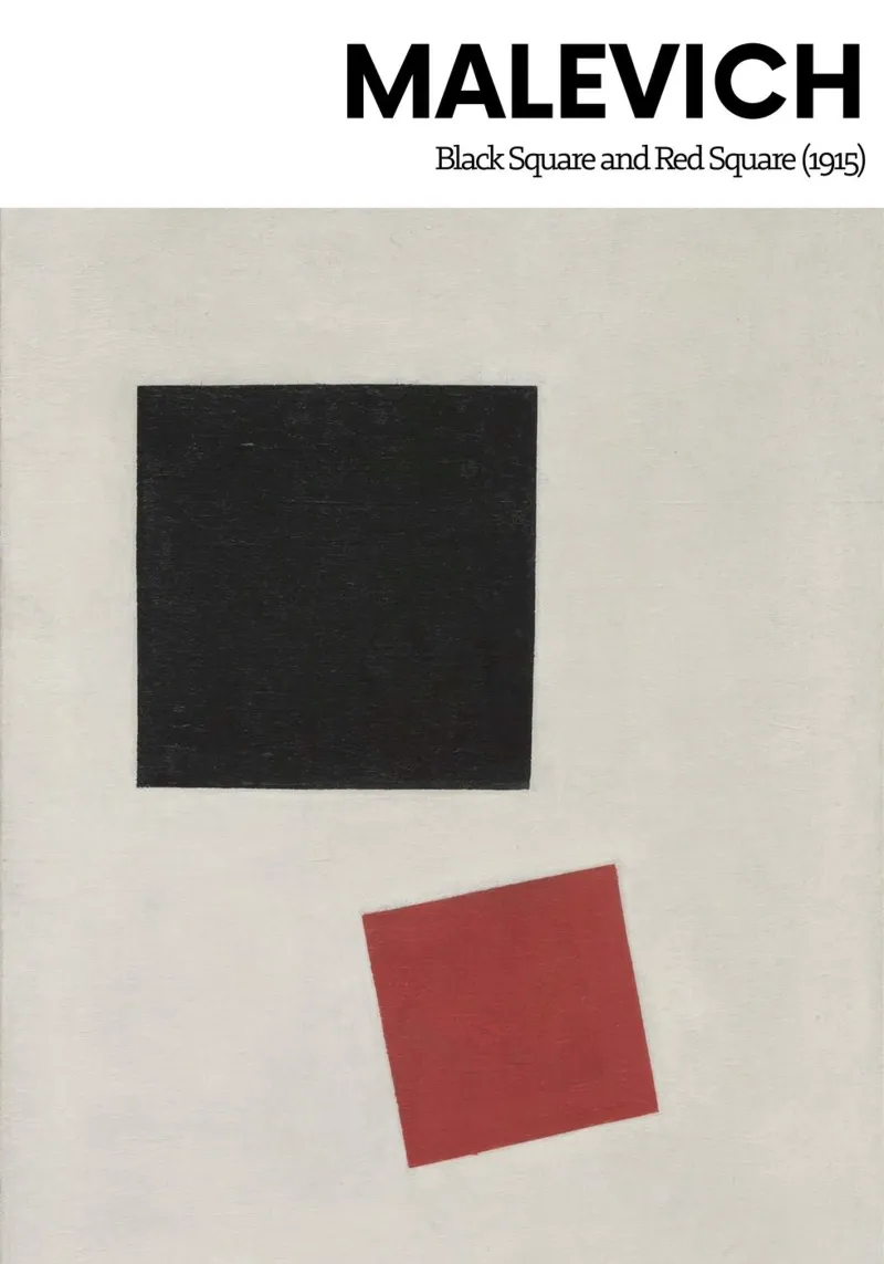 Kasimir Malevich - Quadrato nero e quadrato rosso - poster poster da the red studio