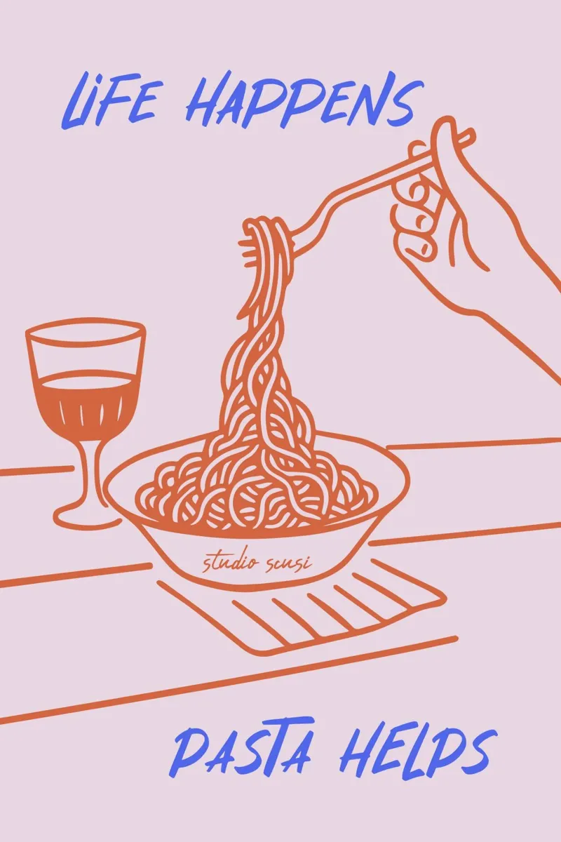 Life Happens - Pasta Helps tela con Cornice a cassetta da studio scusi