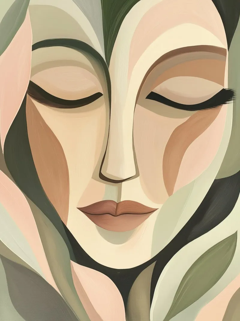 Abstract face alu-dibond by Imagine