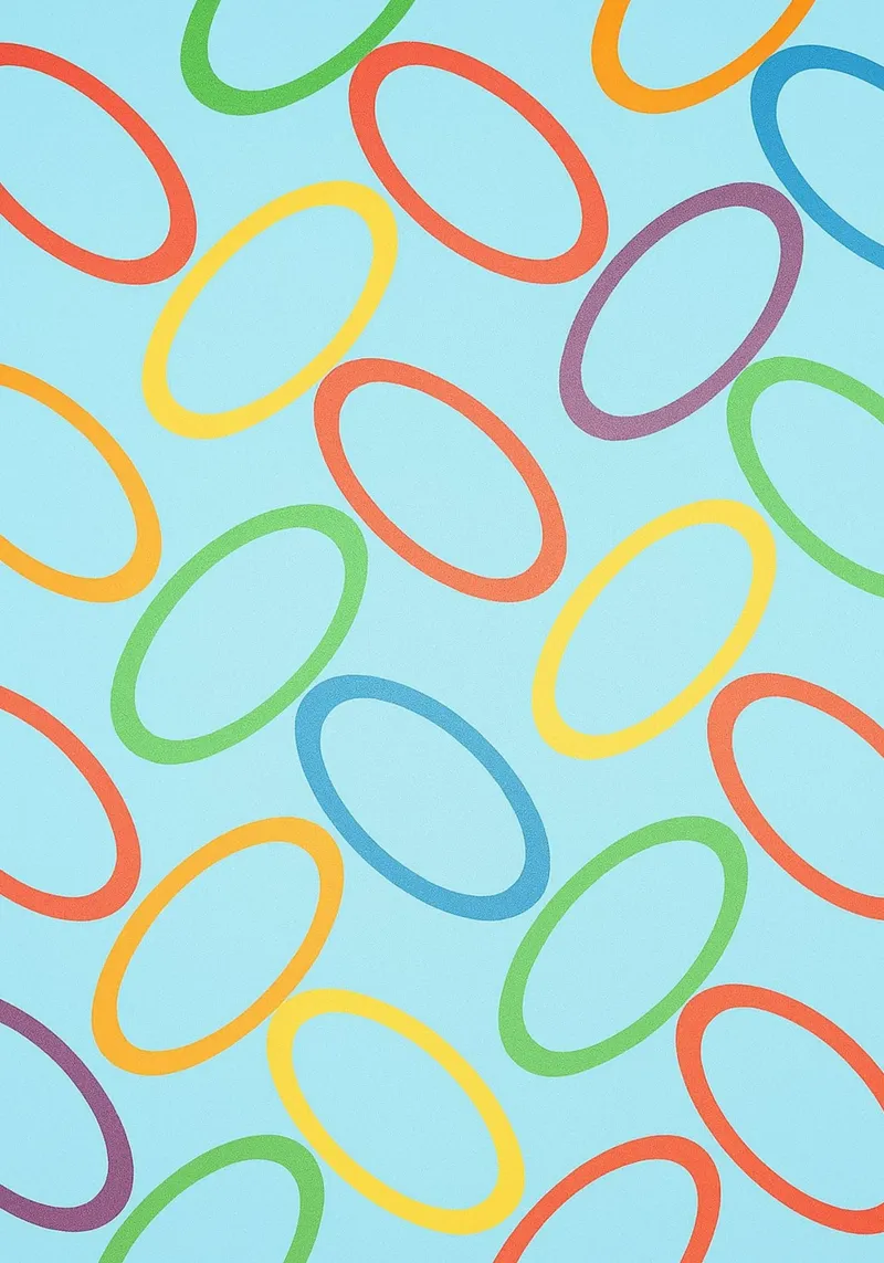 disegno del cerchio di elips poster con telaio in plastica da klicins