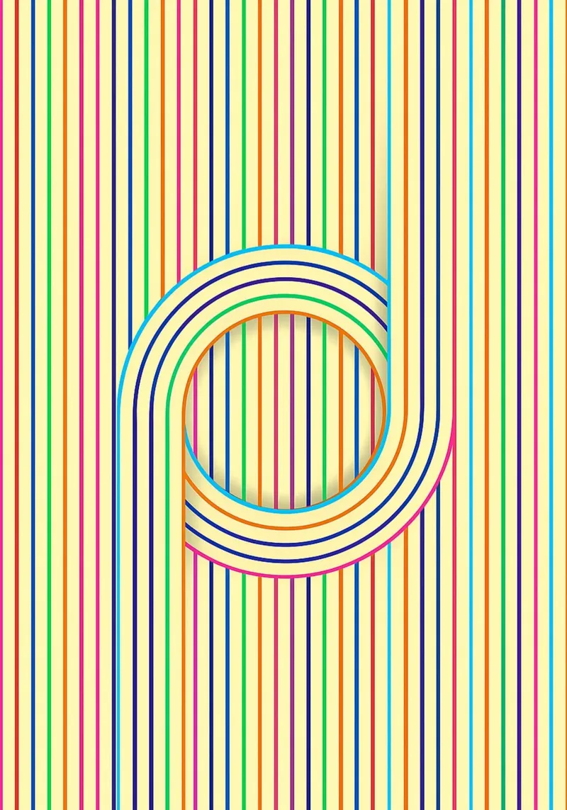 disegno di linea circolare poster con telaio in plastica da klicins