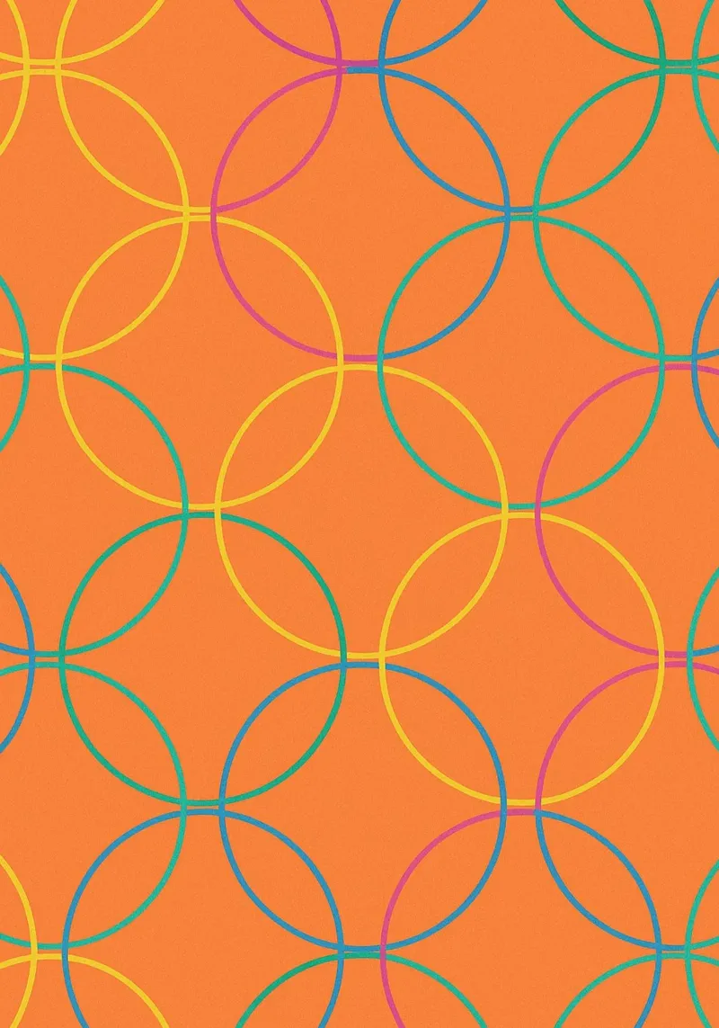 disegno di linea circolare poster con telaio in plastica da klicins