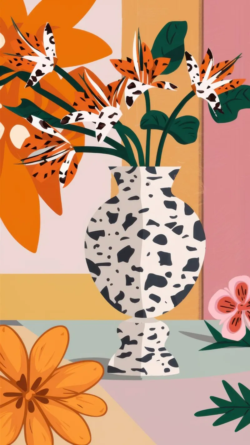 Vaso dalmata maculato poster da Lyra Glaze