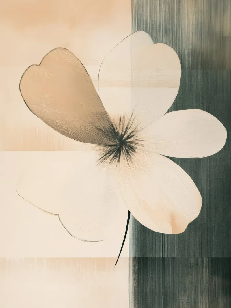 Flores abstractas metacrilato de Imagine
