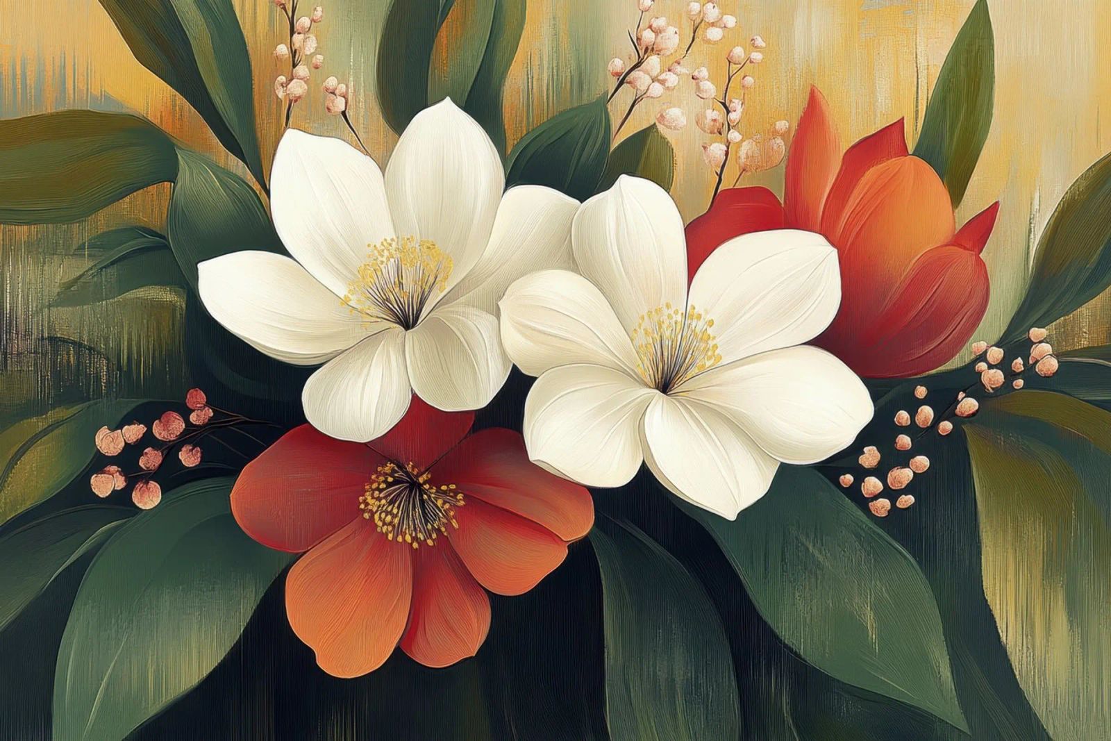 Fleurs abstraites poster de Imagine