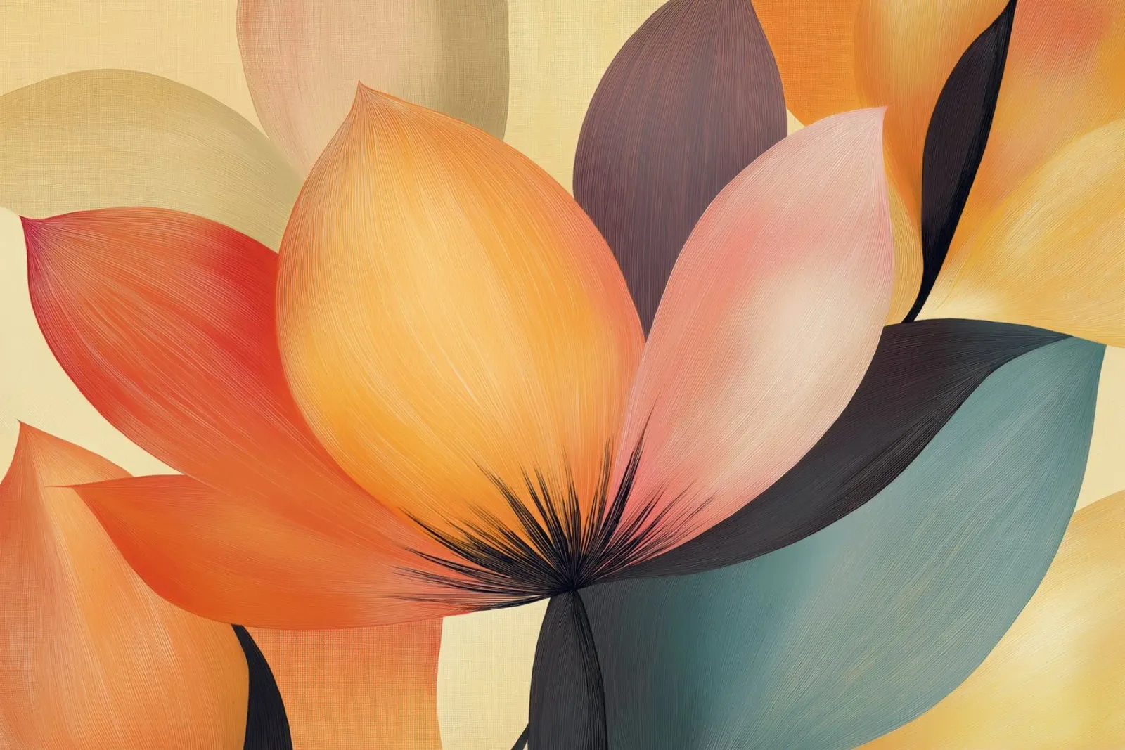 Abstract flowers hahnemühle by Imagine