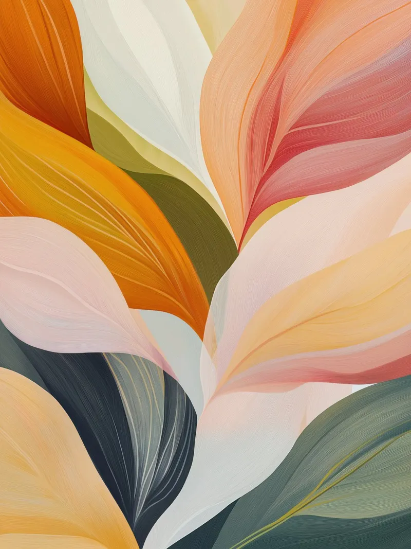 Abstrakte Blumen Poster von Imagine
